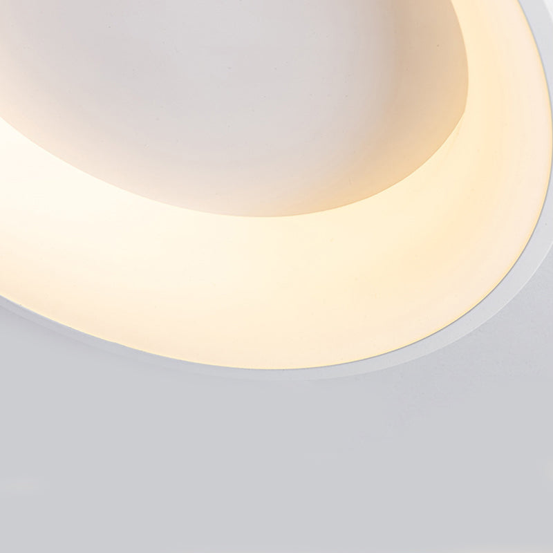 1-Light Round Shaped Flush Mount Light Modern Style Metal Led Flush Mount