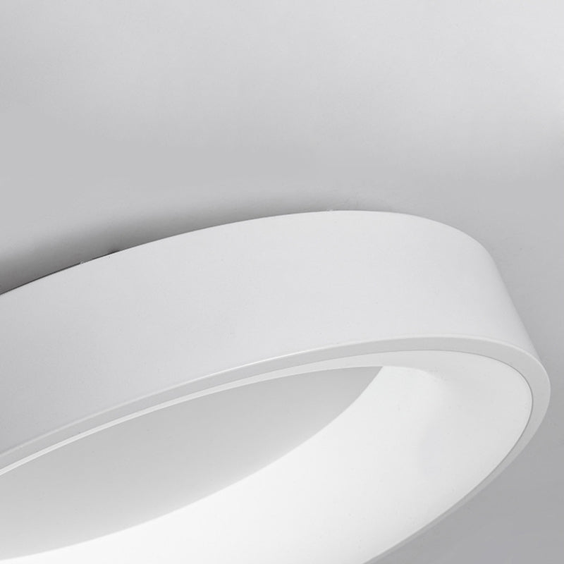 1-Light Round Shaped Flush Mount Light Modern Style Metal Led Flush Mount