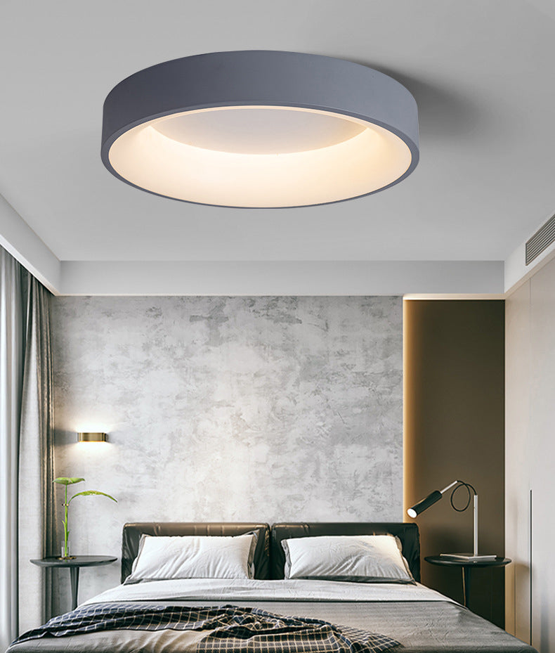 1-Light Round Shaped Flush Mount Light Modern Style Metal Led Flush Mount