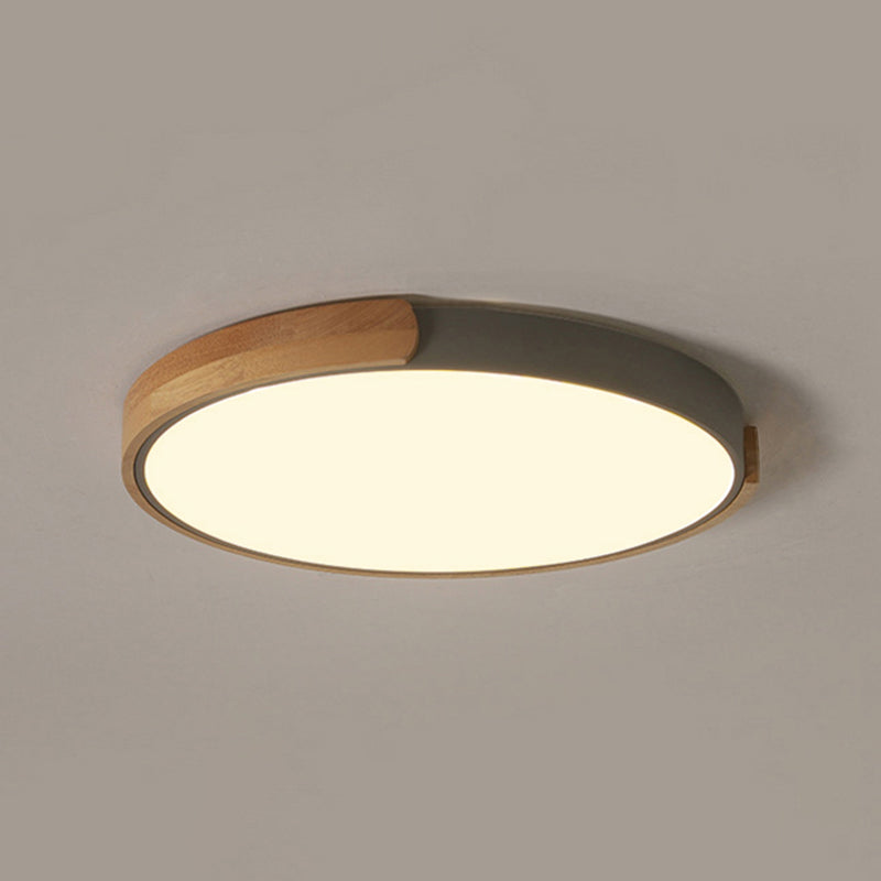 Modern Style 1-Light Flush Mount Light Fixtures Cylinder Metal Flush Ceiling Led Light Fixture