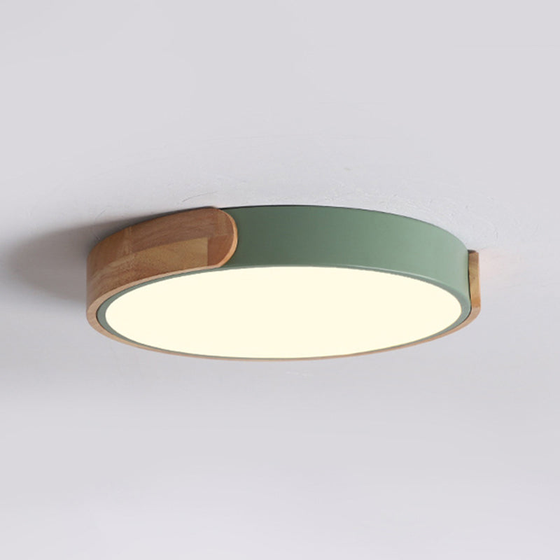 Modern Style 1-Light Flush Mount Light Fixtures Cylinder Metal Flush Ceiling Led Light Fixture
