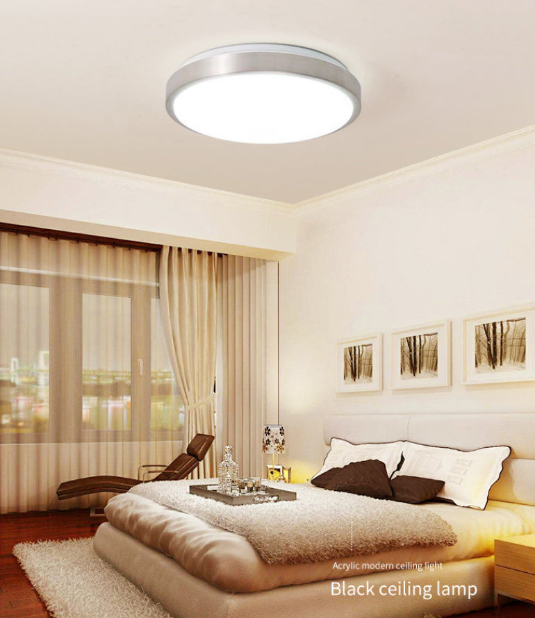 1-Light Round Flush Mount Ceiling Lighting Fixture Modern Style Acrylic Led Flush Light