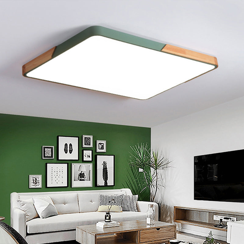 Rectangular Flush Mount Light Modern Style Metal 1 light Led Flush Mount