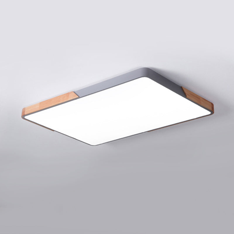 Rectangular Flush Mount Light Modern Style Metal 1 light Led Flush Mount