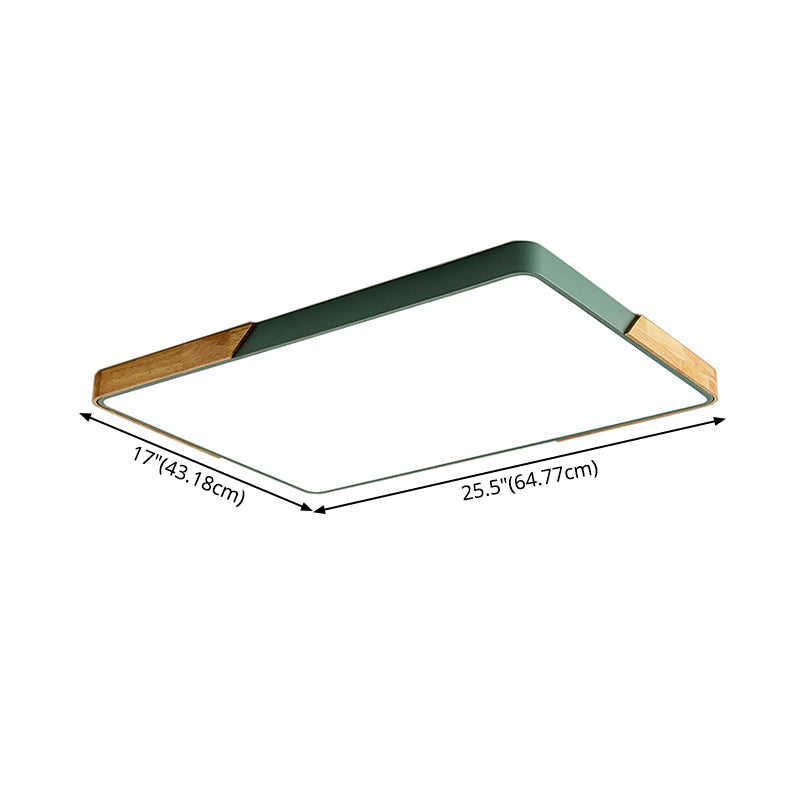 Rectangular Flush Mount Light Modern Style Metal 1 light Led Flush Mount
