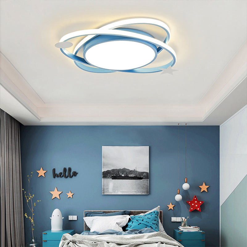 Metal Geometric Flush Mount Light Modern Style 1 Head Flush Mount Led Lights for Kids Room