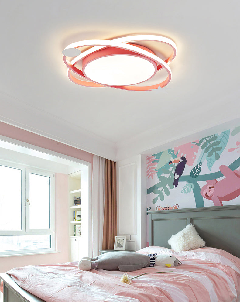 Metal geométrico de montaje ligero de estilo moderno 1 Cabeza de montaje de la cabeza de montaje de luces para niños habitación