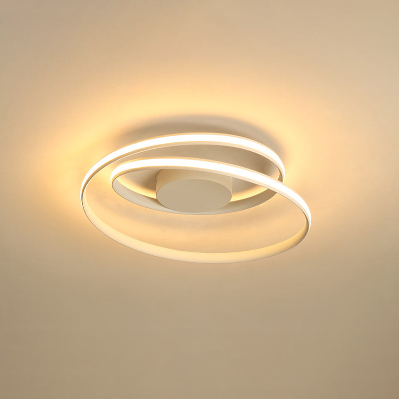 Plafonnier LED linéaire en silicone dans un plafonnier d'intérieur en aluminium de style concis moderne