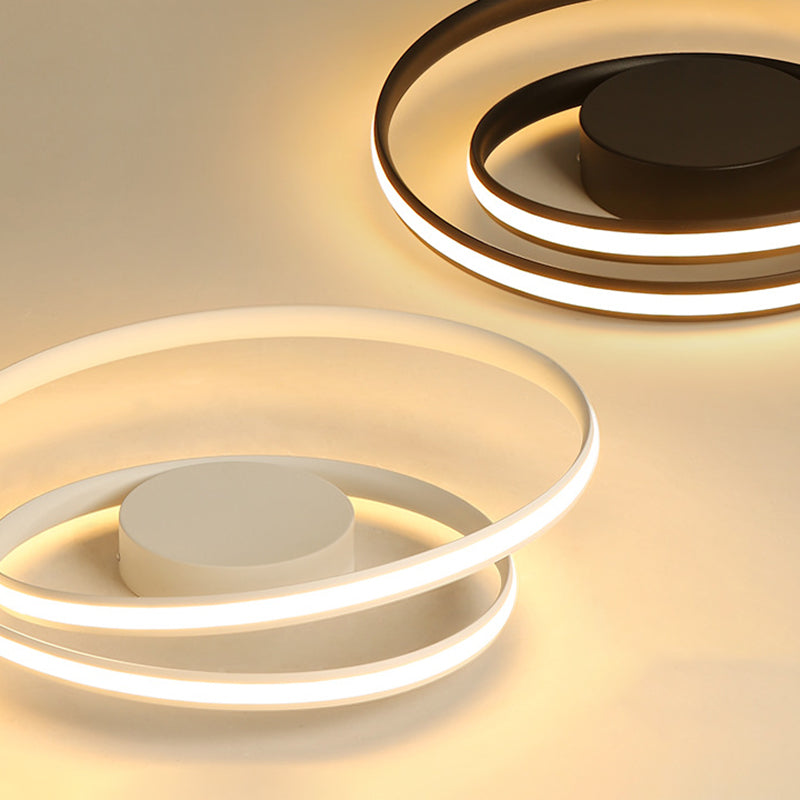 Plafonnier LED linéaire en silicone dans un plafonnier d'intérieur en aluminium de style concis moderne