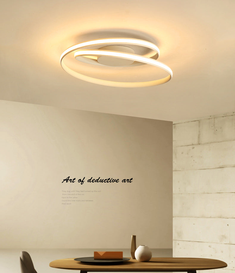 Plafonnier LED linéaire en silicone dans un plafonnier d'intérieur en aluminium de style concis moderne