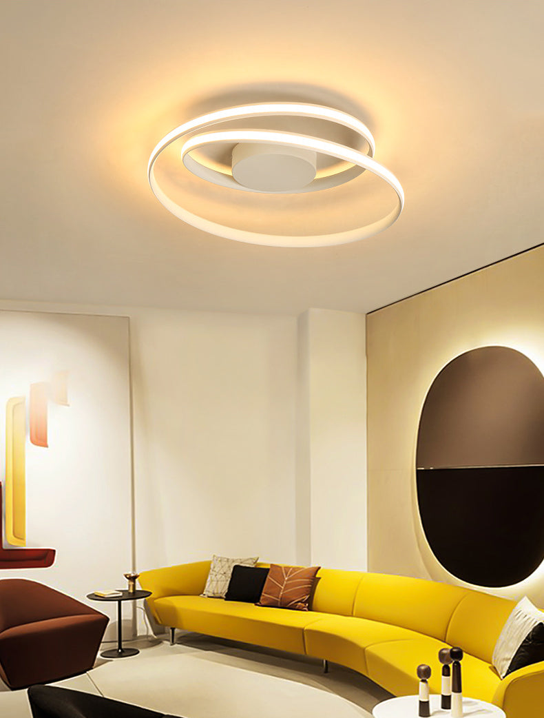 Plafonnier LED linéaire en silicone dans un plafonnier d'intérieur en aluminium de style concis moderne
