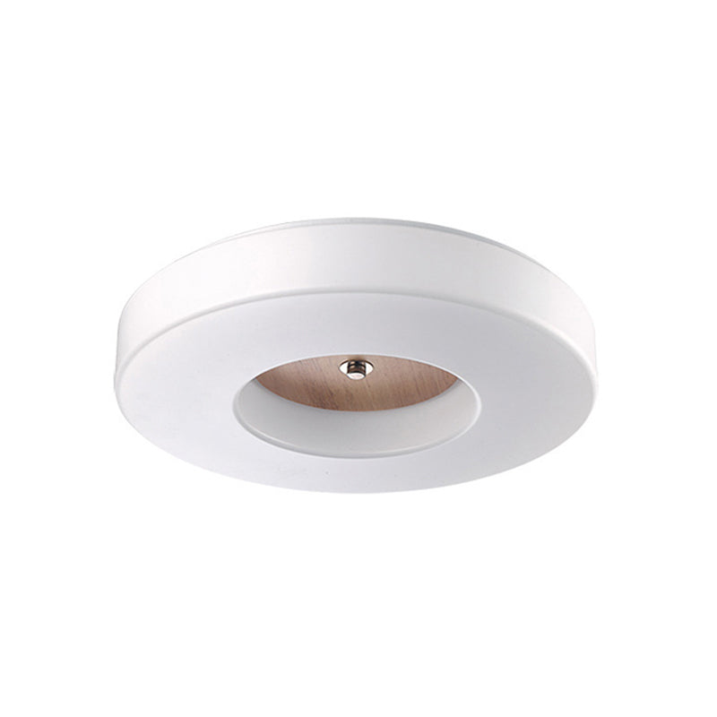 Wooden Circular LED Ceiling Light in Modern Creative Style Acrylic Flush Mount for Living Room