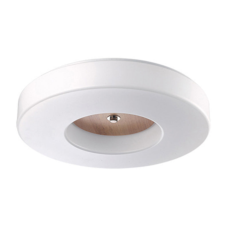 Wooden Circular LED Ceiling Light in Modern Creative Style Acrylic Flush Mount for Living Room