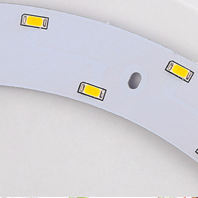 Wooden Circular LED Ceiling Light in Modern Creative Style Acrylic Flush Mount for Living Room