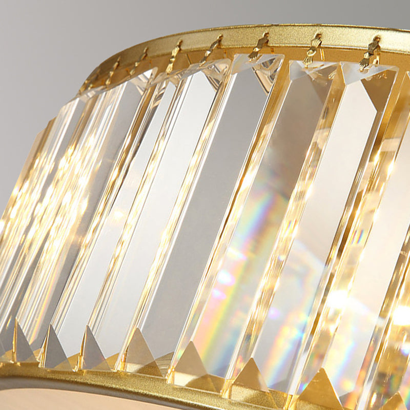 Moderne luxe geometrische inbouw smeedijzeren plafondlamp voor binnen met kristallen kap