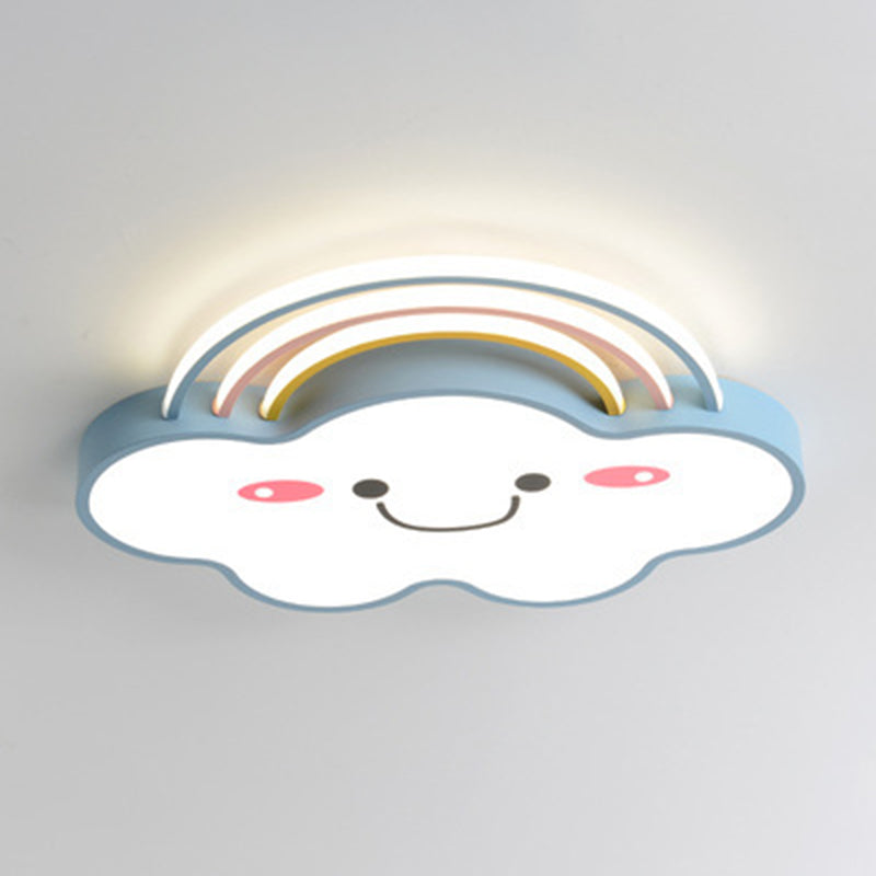 Acryl-Wolke-LED-Deckenleuchte im kreativen Stil für Kinder aus Schmiedeeisen, Unterputzmontage für Innenräume