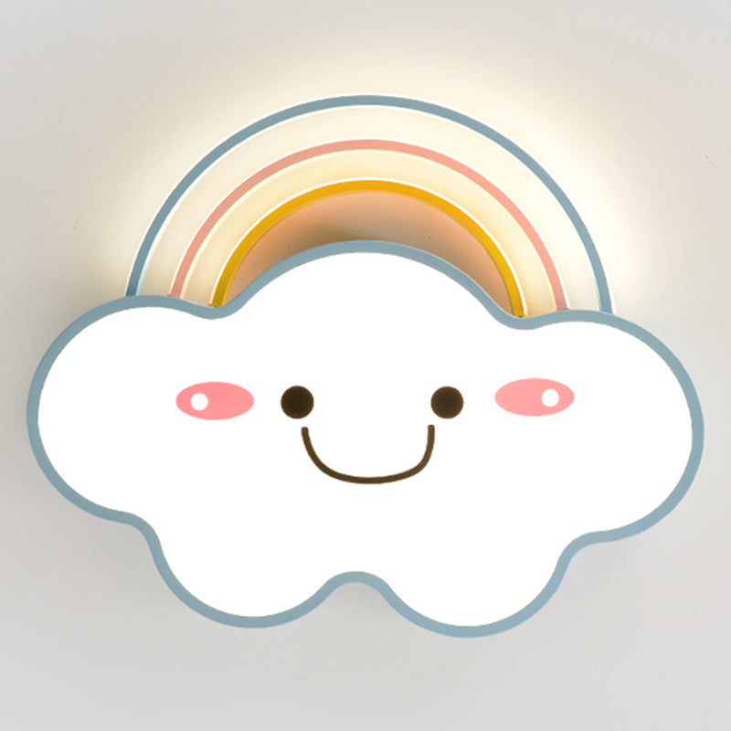 Acryl-Wolke-LED-Deckenleuchte im kreativen Stil für Kinder aus Schmiedeeisen, Unterputzmontage für Innenräume