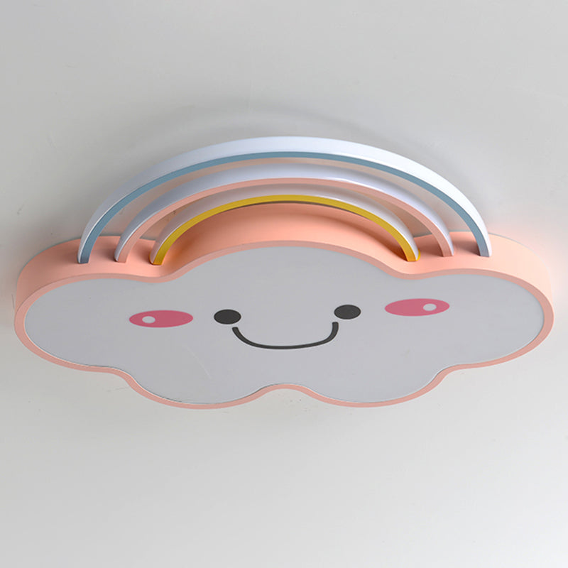 Acryl-Wolke-LED-Deckenleuchte im kreativen Stil für Kinder aus Schmiedeeisen, Unterputzmontage für Innenräume