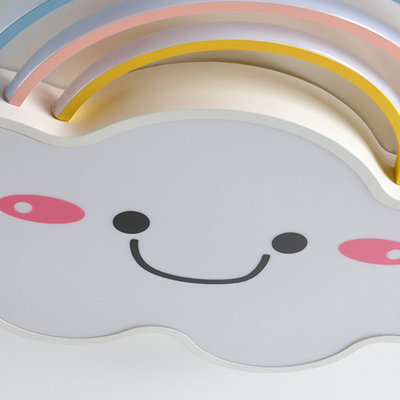 Acryl-Wolke-LED-Deckenleuchte im kreativen Stil für Kinder aus Schmiedeeisen, Unterputzmontage für Innenräume