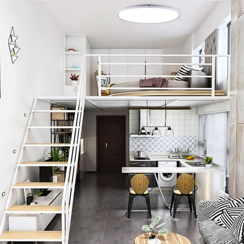 Aluminum 1-Light Flush Mount Lighting Modern Style Round Flush Ceiling Light Fixtures