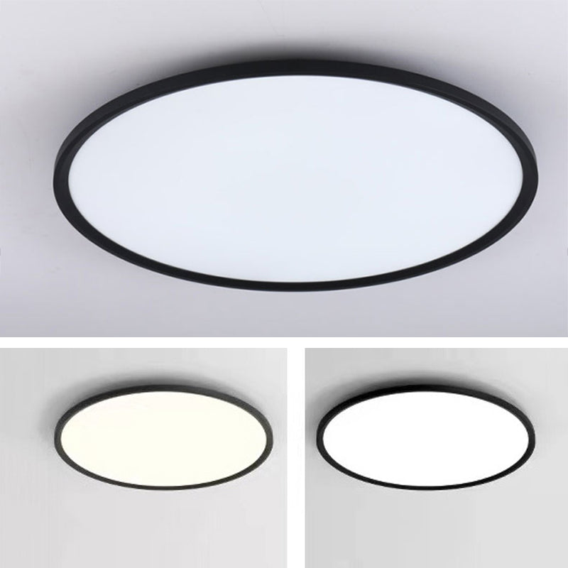 1-Licht-Unterputzleuchte aus Aluminium im modernen Stil, runde, bündige Deckenleuchten