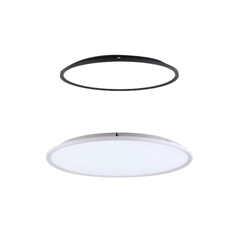 1-Licht-Unterputzleuchte aus Aluminium im modernen Stil, runde, bündige Deckenleuchten