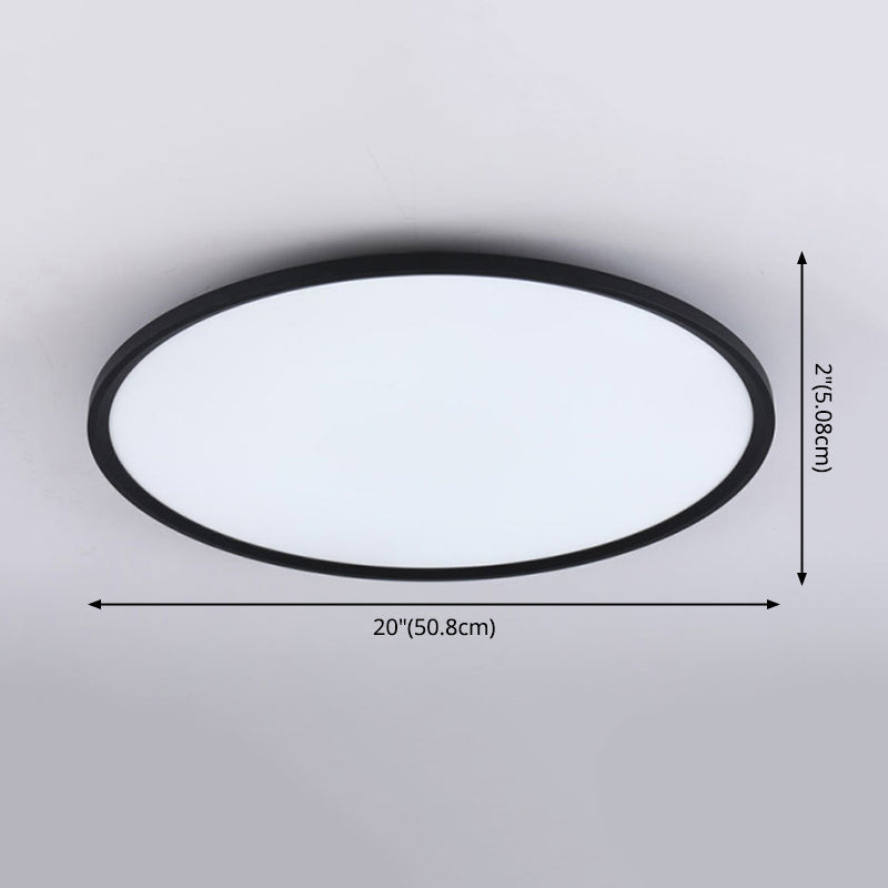 1-Licht-Unterputzleuchte aus Aluminium im modernen Stil, runde, bündige Deckenleuchten