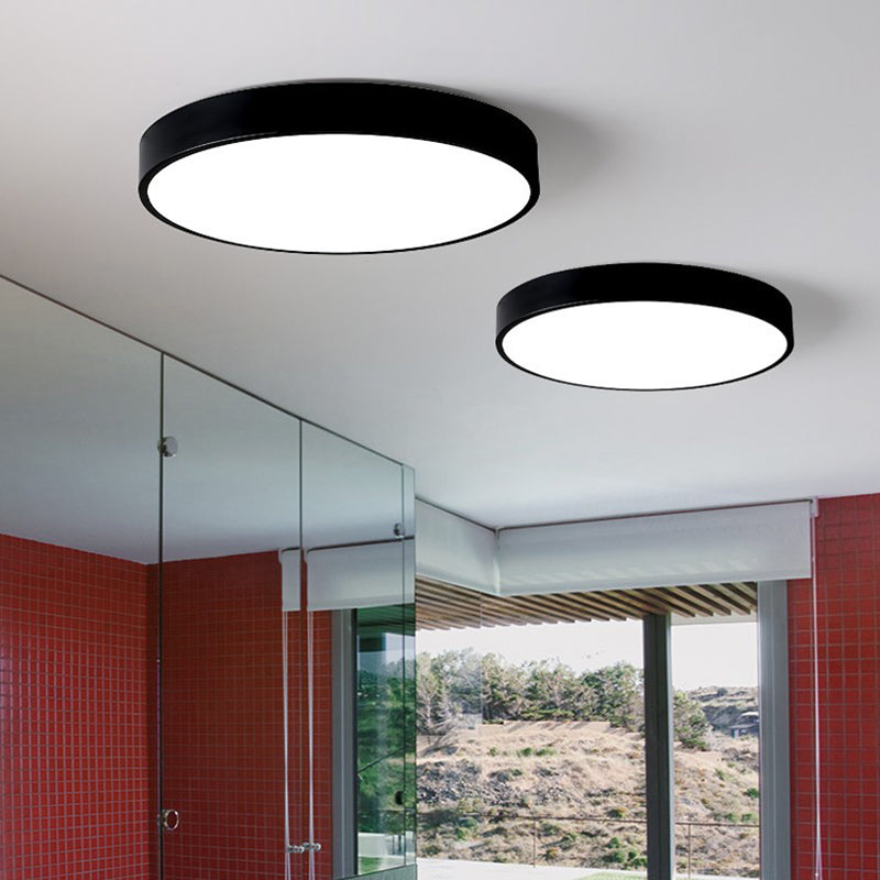 Cylinder Metal Led Surface Mount Ceiling Lights 1-Light Modern Style Flush Mount Light
