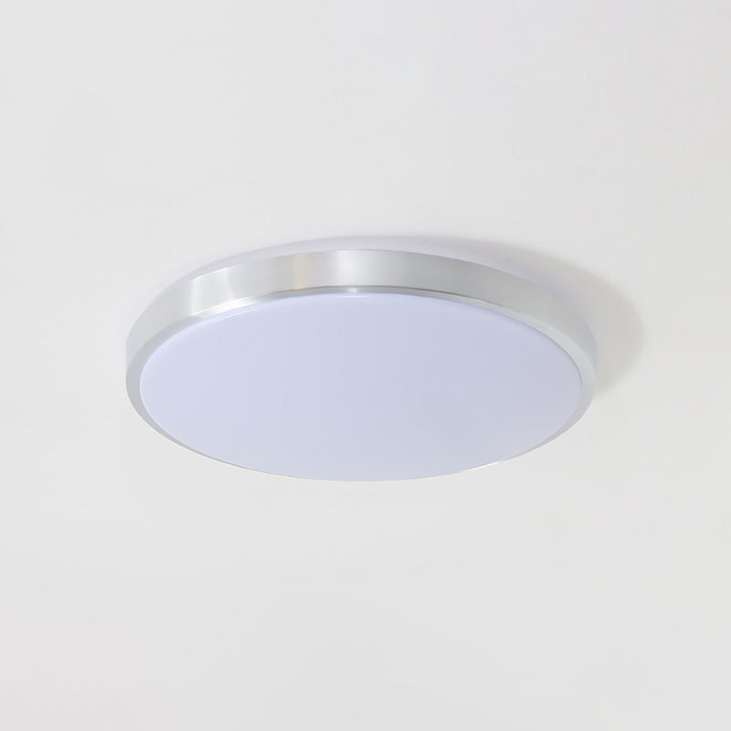 Style moderne aluminium LED encastré luminaire argent tambour encastré plafonnier