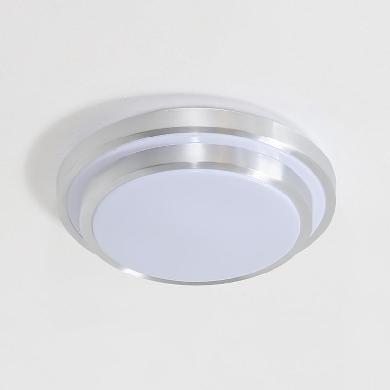 Style moderne aluminium LED encastré luminaire argent tambour encastré plafonnier