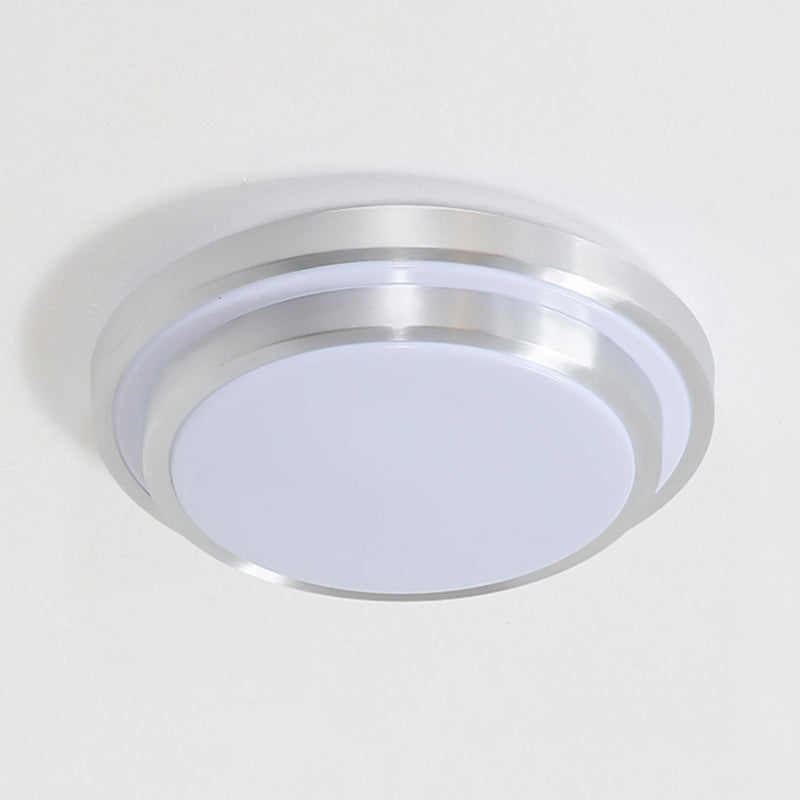 Style moderne aluminium LED encastré luminaire argent tambour encastré plafonnier