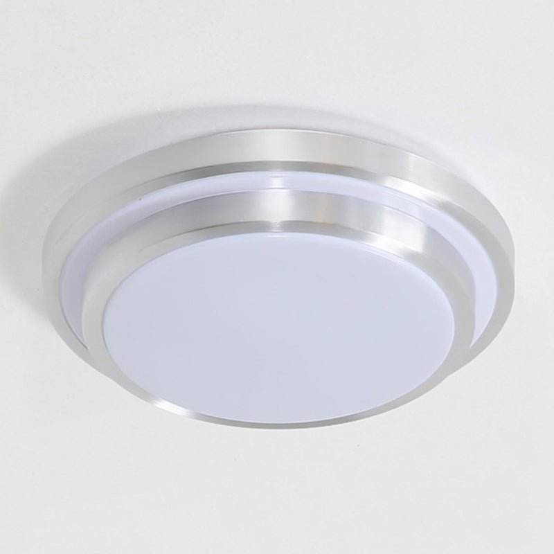 Style moderne aluminium LED encastré luminaire argent tambour encastré plafonnier