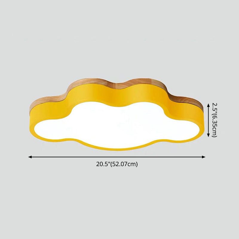 Moderne, wolkenförmige Unterputzbeleuchtung aus Metall mit 1 LED-Unterputzleuchte