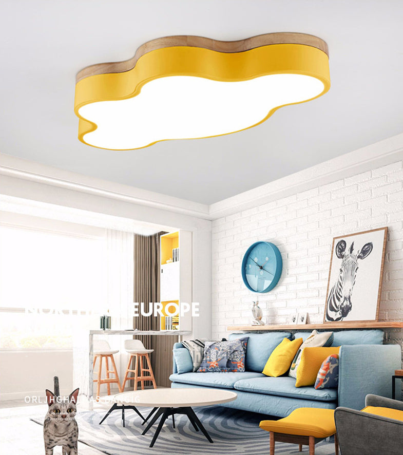 Moderne, wolkenförmige Unterputzbeleuchtung aus Metall mit 1 LED-Unterputzleuchte