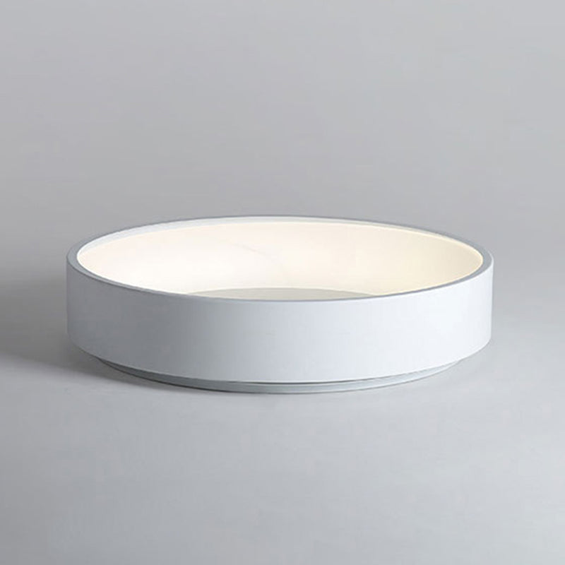 Modern Nordic LED Macaron Ceiling Light Aluminium Circular Flush Mount with Acrylic Shade