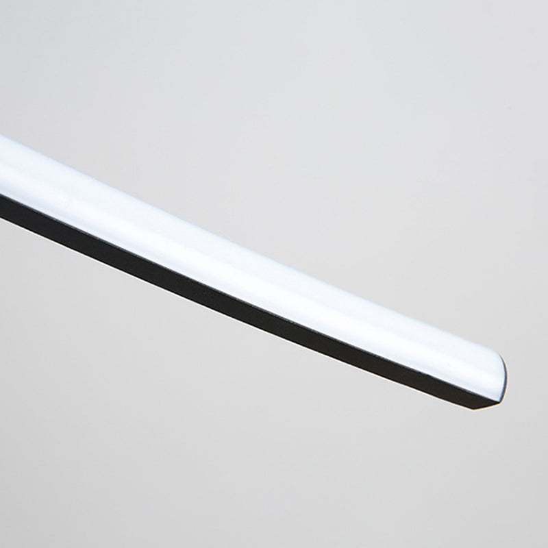 Moderna luce concisa isola a led Luce in ferro laccata Luce con ombra acrilica