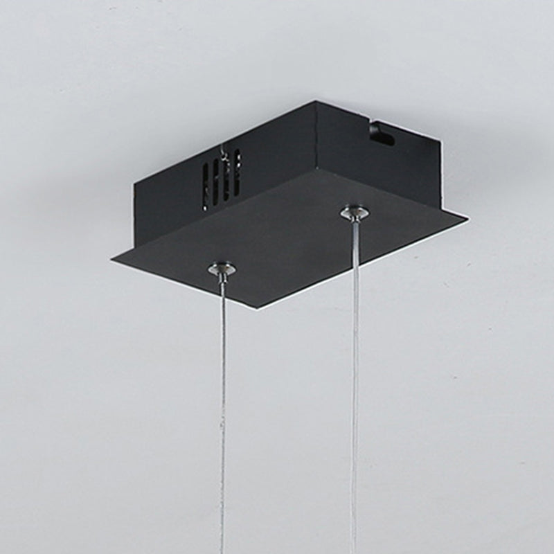 Moderna luce concisa isola a led Luce in ferro laccata Luce con ombra acrilica