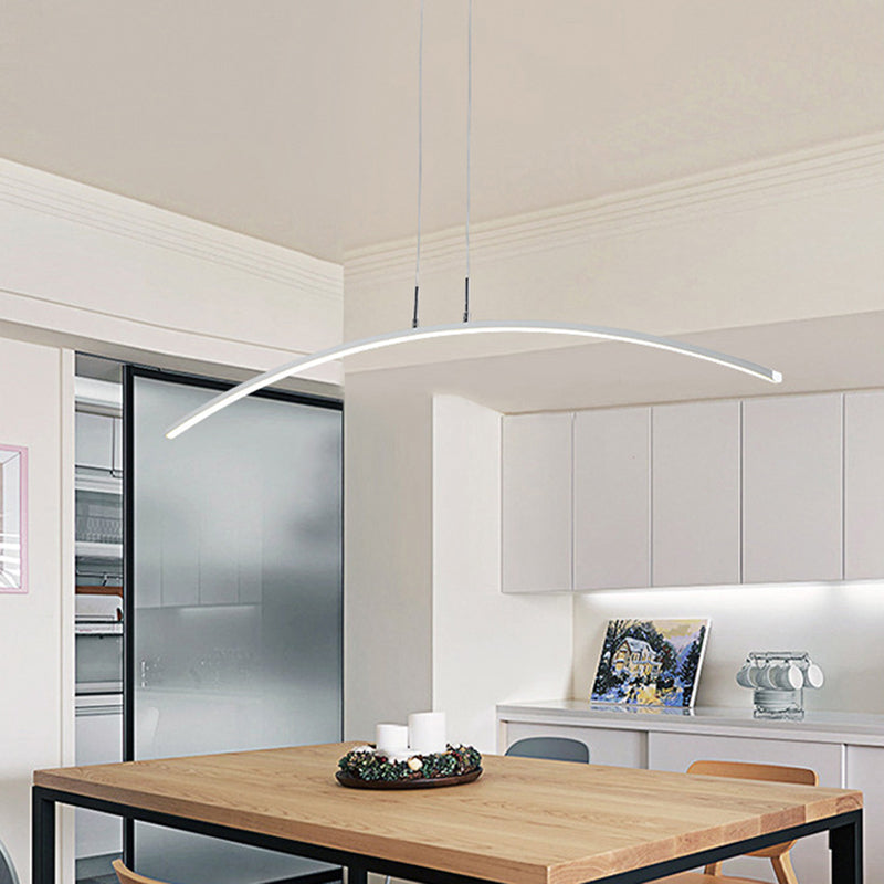 Moderna luce concisa isola a led Luce in ferro laccata Luce con ombra acrilica