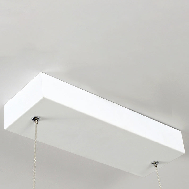 Linear Metal LED Island Light Fixture Modern Ceiling Pendant Light for Dining Room