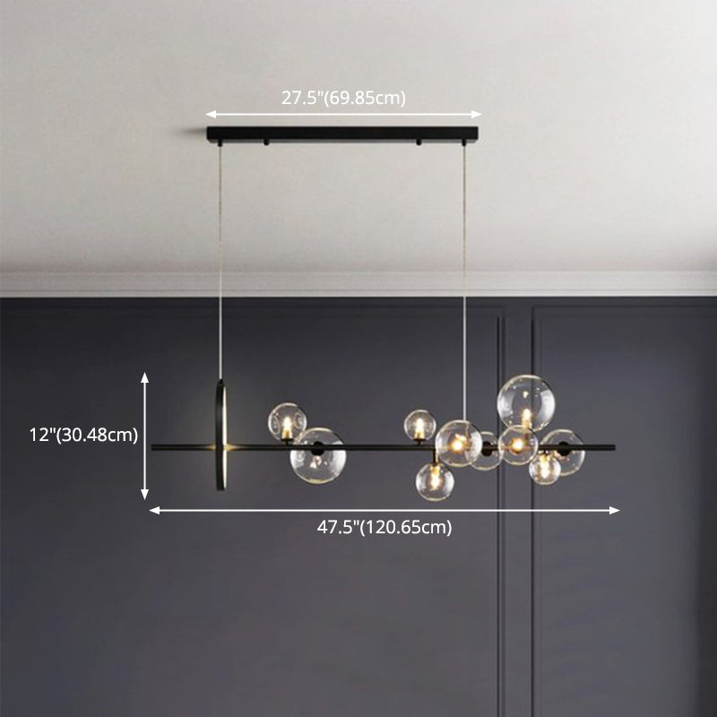 Fissaggio del lampadario a sospensione lampadario a globo moderno lampadario in vetro lampadario in vetro