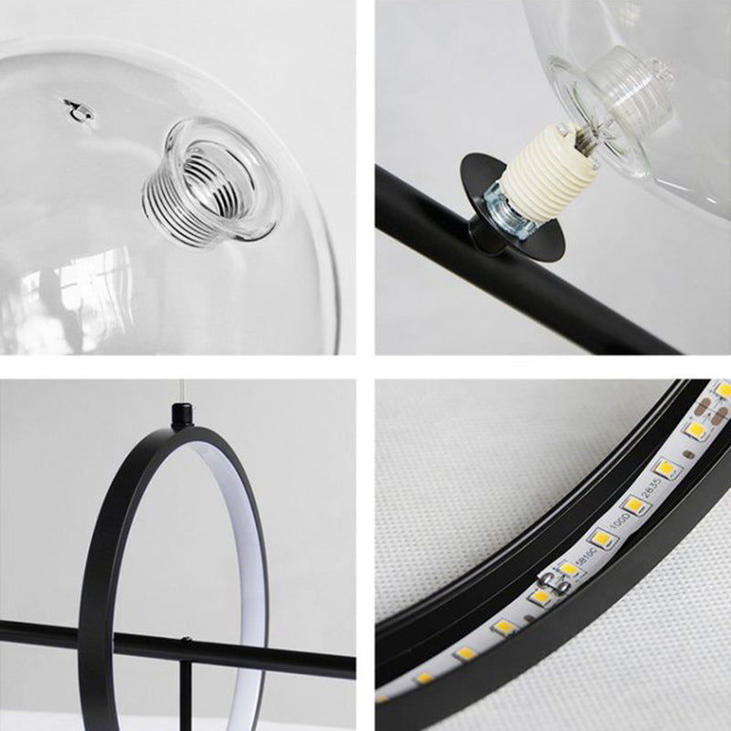 Fissaggio del lampadario a sospensione lampadario a globo moderno lampadario in vetro lampadario in vetro