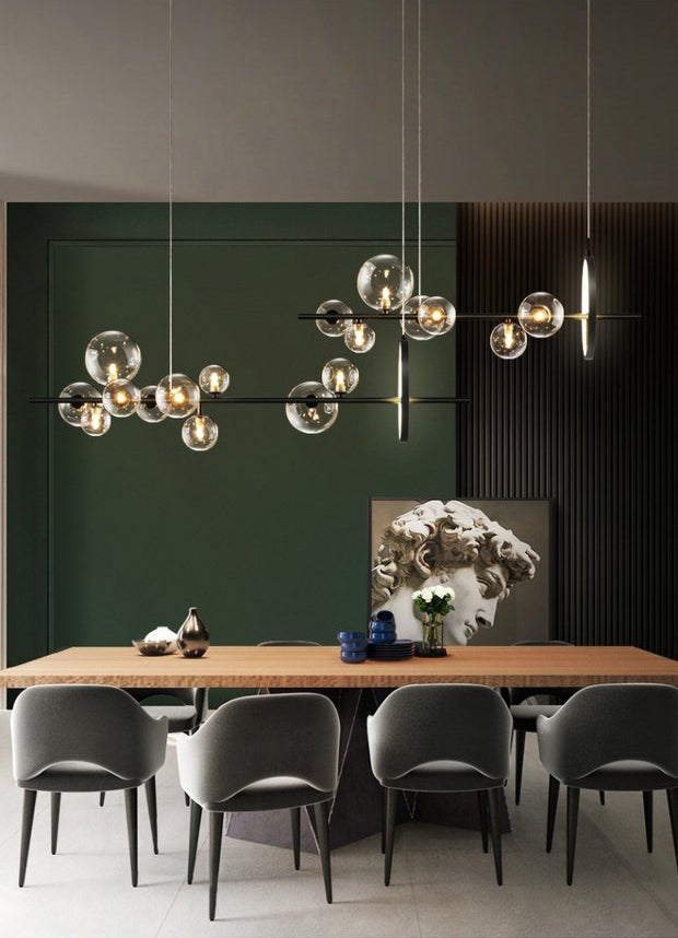 Fissaggio del lampadario a sospensione lampadario a globo moderno lampadario in vetro lampadario in vetro