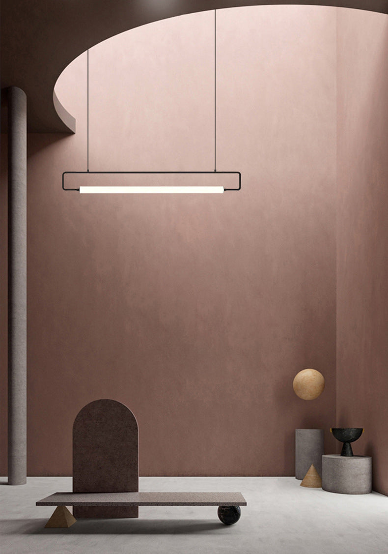 1 lustre linéaire luminaire lumières pendantes modernes éclairage métallique île