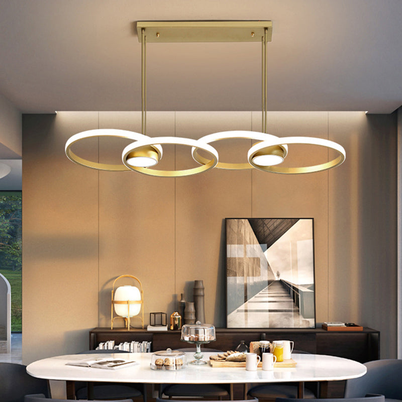 Circles Island Lighting Modern Pendant Chandelier Metal Island Light Fixture