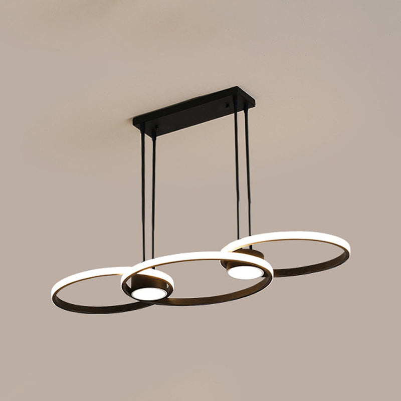 Circles Island Lighting Modern Pendant Chandelier Metal Island Light Fixture