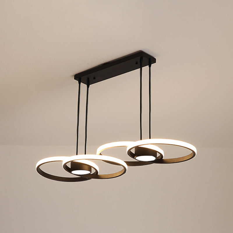 Circles Island Lighting Modern Pendant Chandelier Metal Island Light Fixture