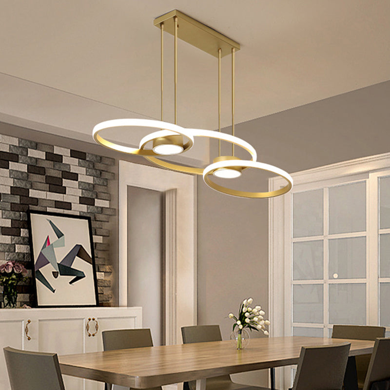Circles Island Lighting Modern Pendant Chandelier Metal Island Light Fixture