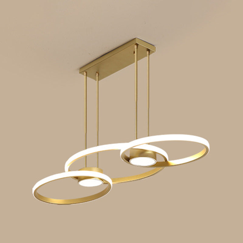 Circles Island Lighting Modern Pendant Chandelier Metal Island Light Fixture