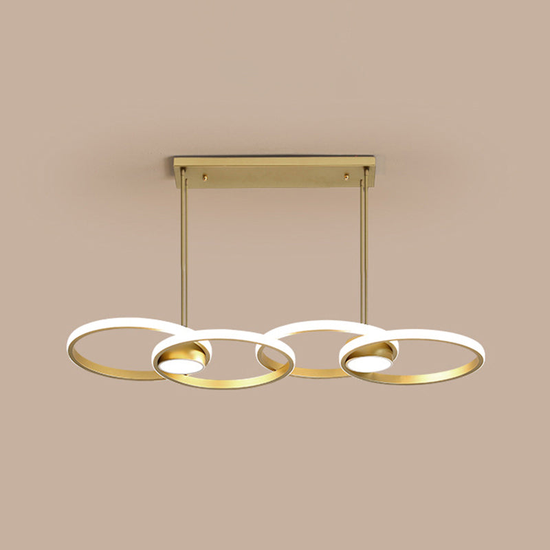 Circles Island Lighting Modern Pendant Chandelier Metal Island Light Fixture