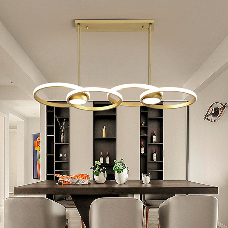 Circles Island Lighting Modern Pendant Chandelier Metal Island Light Fixture